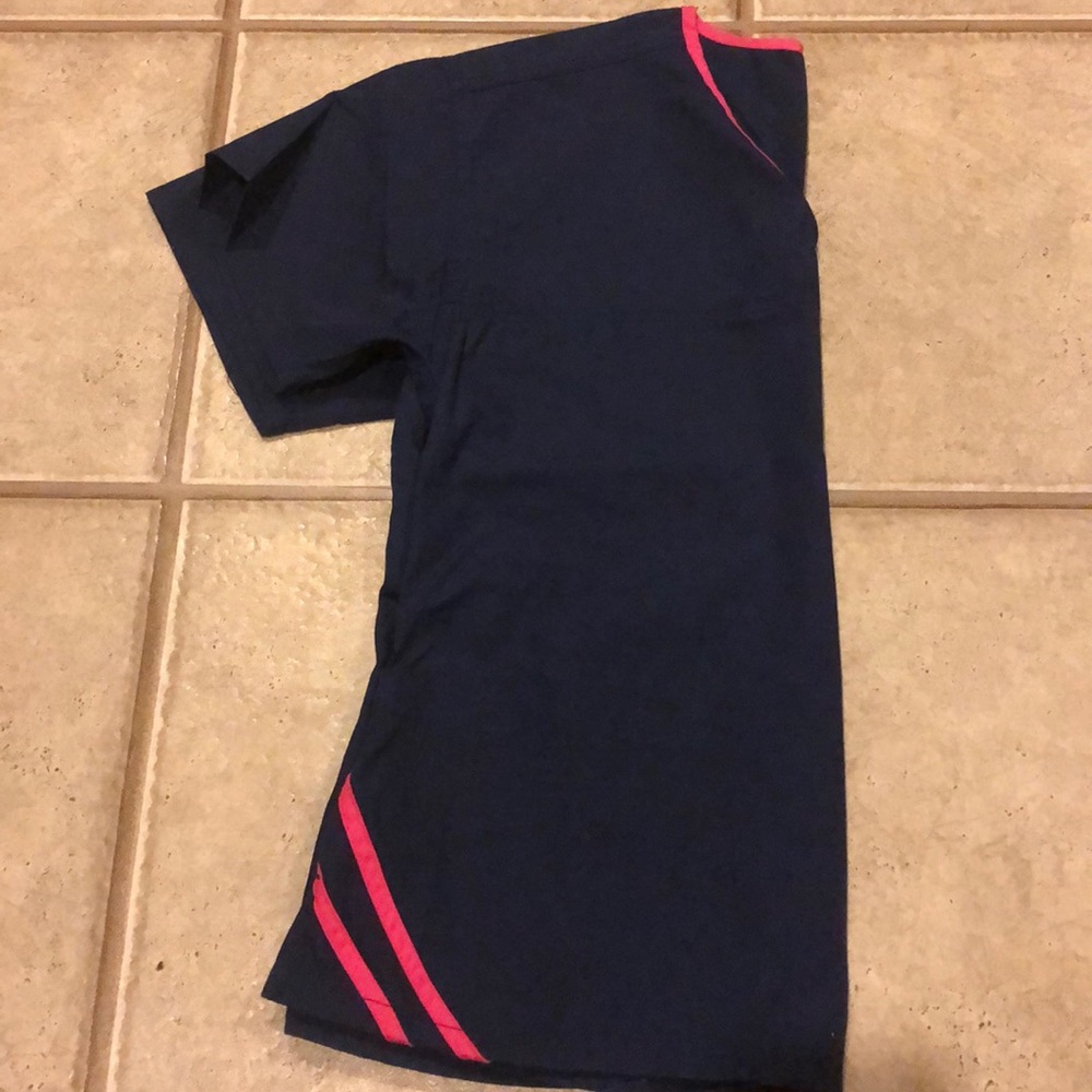 Navy blue scrub top